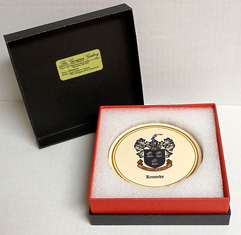 Kennedy Family Crest - Coat of Arms - Coaster Set of 6