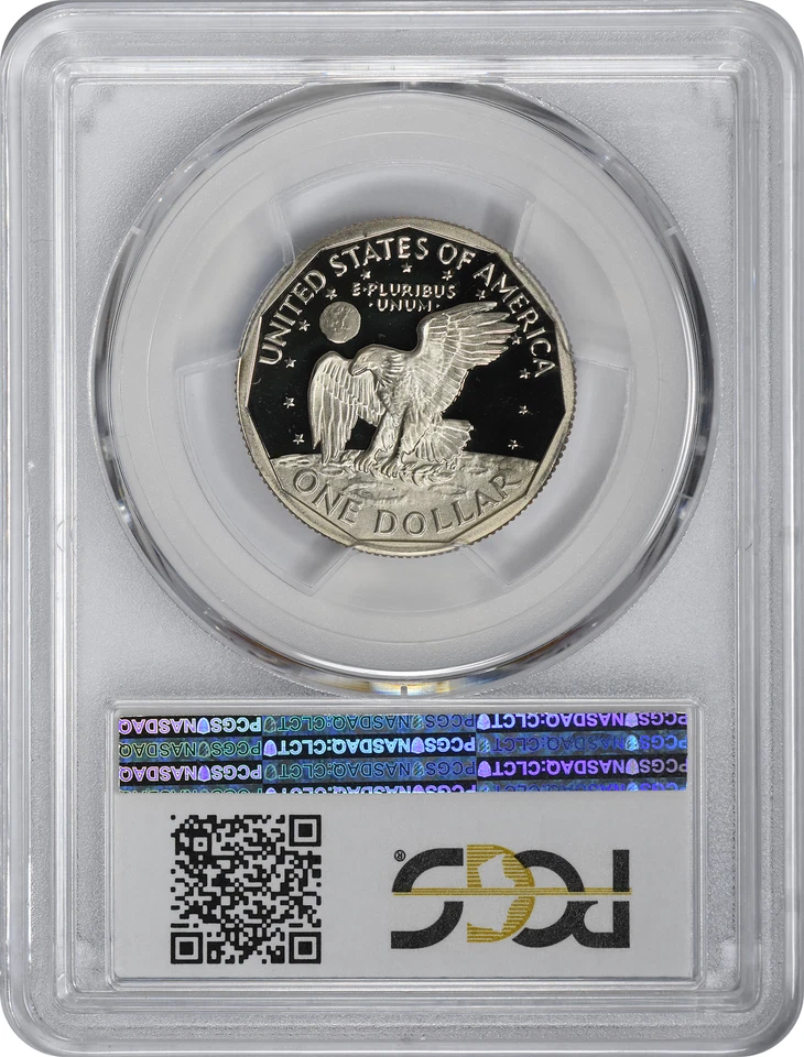 1979-S Type 2 Susan B Anthony Dollar SBA PR70DCAM PCGS Proof 70 DC Clear 'S' - Image 2 of 2