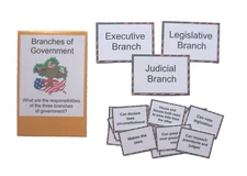 Teacher Made Learning Center Educational Resource Game Branches of Government