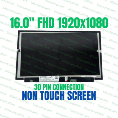 DV160FHM-N20 16.0'' IPS Laptop LCD Screen Panel 1920X1080 30 Pin 60Hz