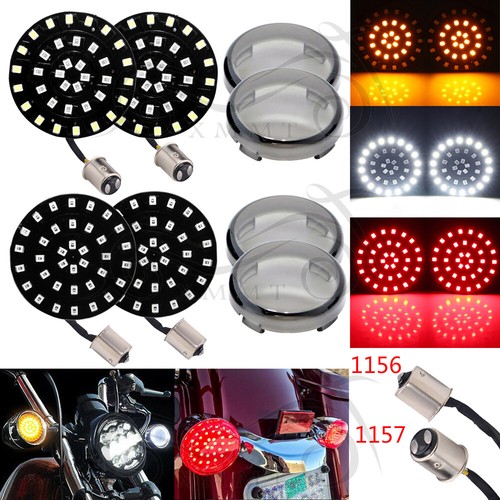 Led 1156 Insert Bullet Lens 1156 Red 1157 W/A LED Turn Signal Light Inserts For Harley ...