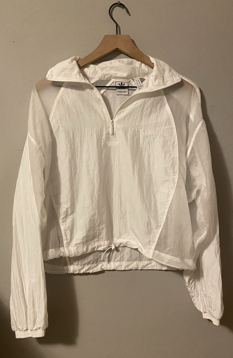 Adidas HZ Layer Top Windbreaker White Jacket Women's S