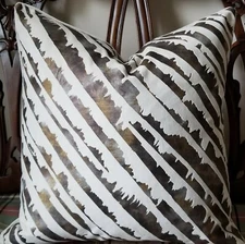 Donghia TILT Beige Italian Velvet Modern Custom Pillow Cover Modern Pillow Cover