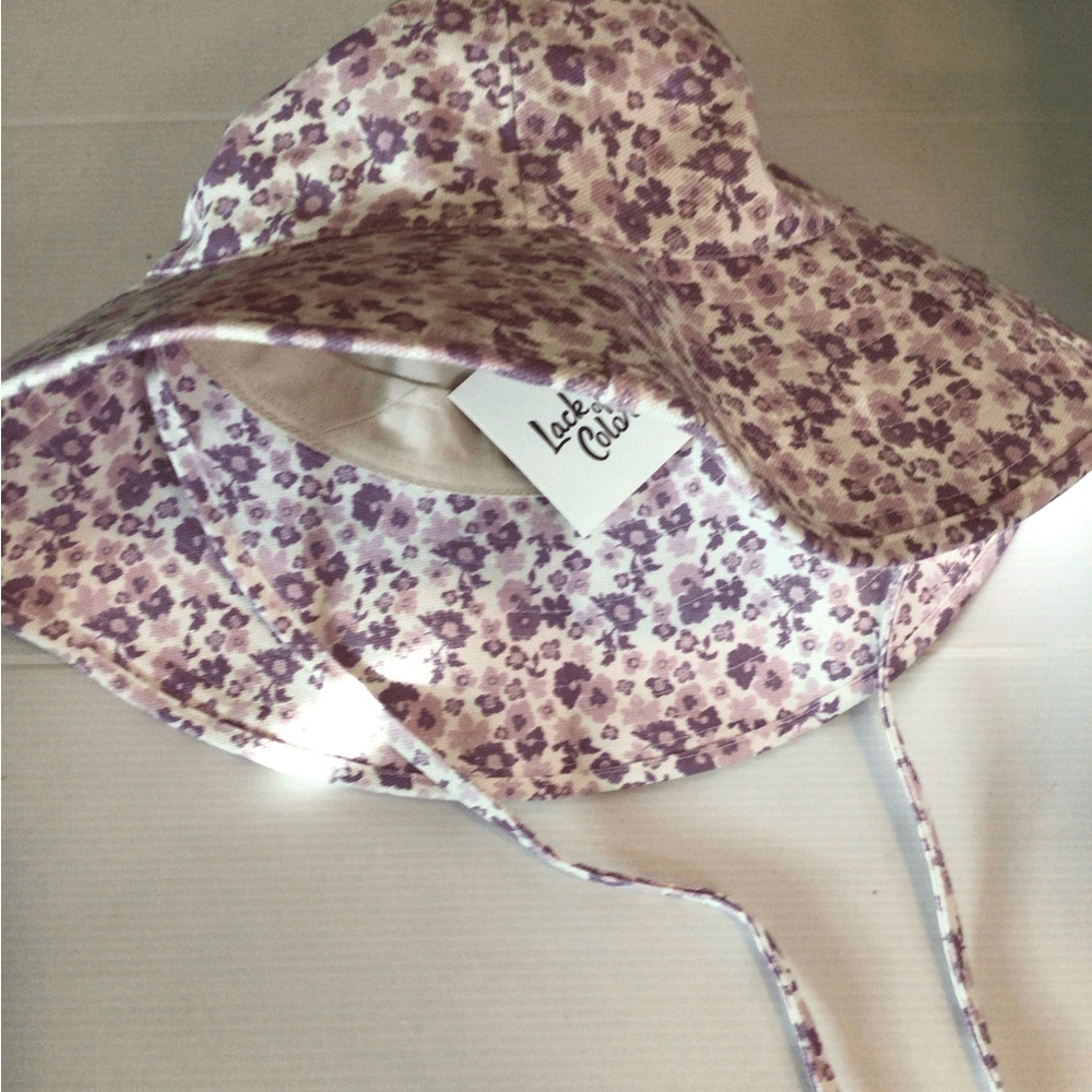 Chapeau Bucket (seau) Lack Of Color - Motif Fleurs Lilas Multicolore - Taille Unique - Neuf Avec étiquettes