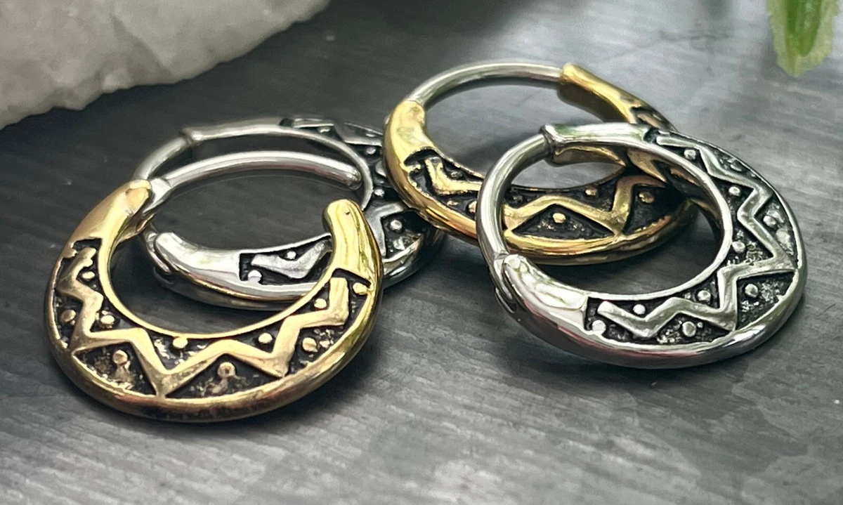 Çelik Opal topu BCR kapalı boncuklu halka kıkırdak Tragus Hoop yüzükler Daith sa