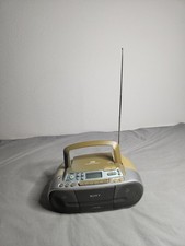 Sony CFD-S01 Boombox Stereo AM/FM Radio CD Player Cassette Portable Tested