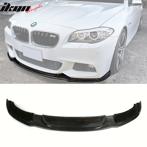 Fits 11-16 BMW 5 Series F10 M Sport HM Style Front Bumper Lip Carbon Fiber CF