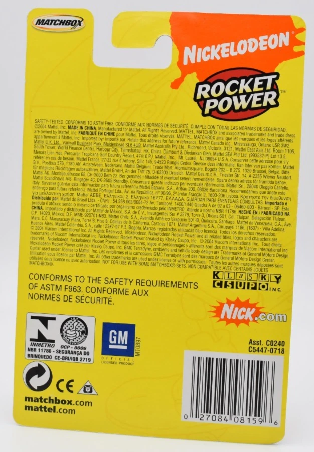 Matchbox Superfast GMC Terradyne Rocket Power. Blister Card. Made in China - Image 2 of 2