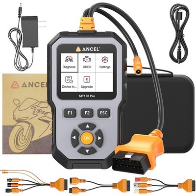 ANCEL MT100 PRO Motorcycle Scanner Diagnostic Tool Clear ABS Engines Fault Codes