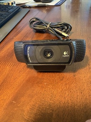 Logitech C920 HD Pro Webcam 1080p USB Carl Zeiss Tessar Tested Working