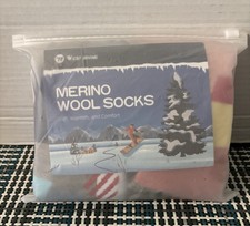 2 Pairs Size Large Merino Wool Ski Socks for Kids, Unisex By West Biking
