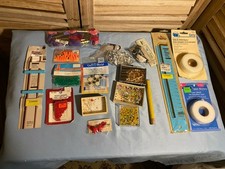 Homemade Crafting Supply Lot Beads, Sequins, Eyes, Plus New  Used