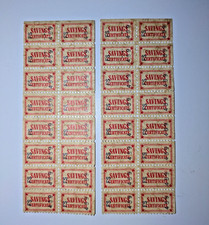 1960s 32 EPI Red Savings Certificate Stamps-Cinderella