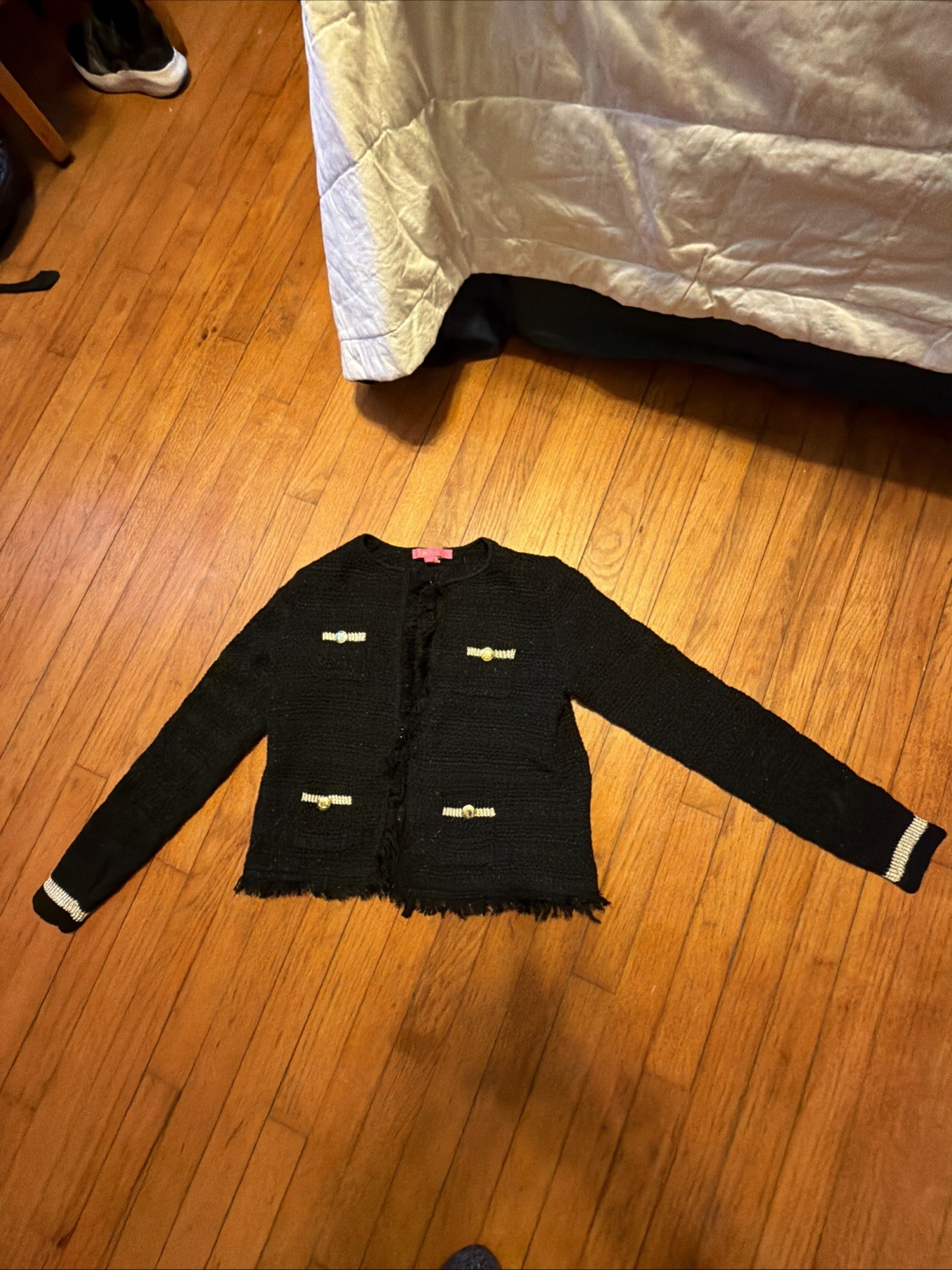 Lilly Pulitzer small Solid Black Metallic BECKING… - image 1