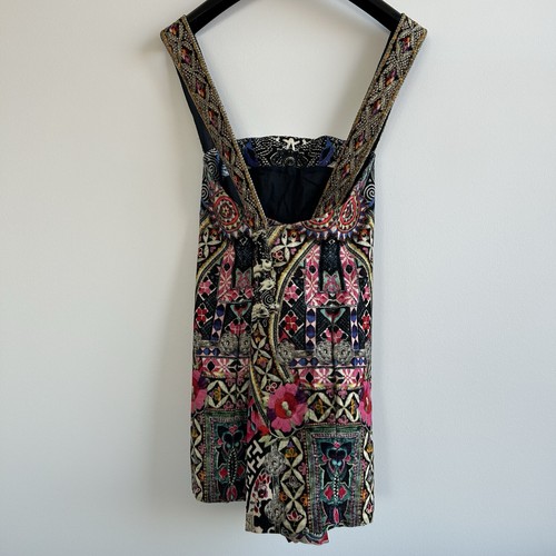 Camilla Bells at Dusk Halter Playsuit Size M Romper Cotton Embroidery RRP $399 - Picture 8 of 16