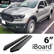 APS Running Board Black 6" Fit Ford Ranger Super Cab 19-23