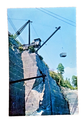 Vintage Postcard Vermont Verde Marble Quarry Derrick Lifting 15-Ton Block VT