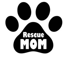 Vinyl Decal Car Truck Sticker Wall Pets - Dog Rescue Mom