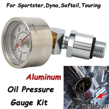 Oil Pressure Gauge Kit 0-60 PSI For Harley Evolution Shovelhead Big Twin Engine
