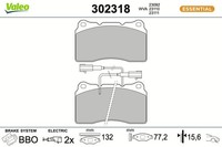 Valeo Bremsbelagsatz, Scheibenbremse 302318 FüR Alfa Romeo Lancia