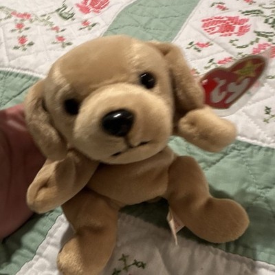 Ty Beanie Babies Fetch Tan Dog Plush Beanbag Vintage 1997 Ages 3+