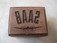 1950 English stamp block  Saab 95 93 rare item Scandinavian design Swedish car