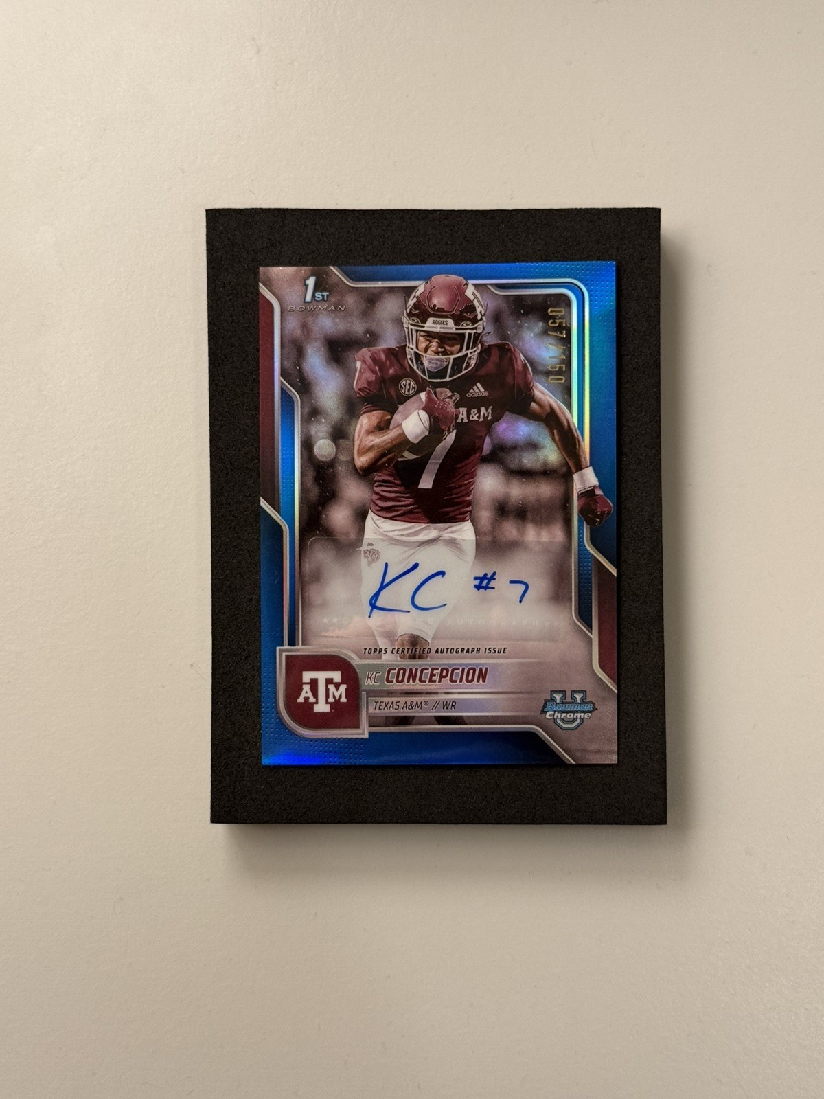 2025 Bowman Chrome U KC Concepcion Bowman 1st Auto Blue Refractor #57/150