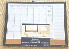 Quartet Magnetic Dry-Erase Calendar 17" x 23" - 1-Month Design - Plastic Frame