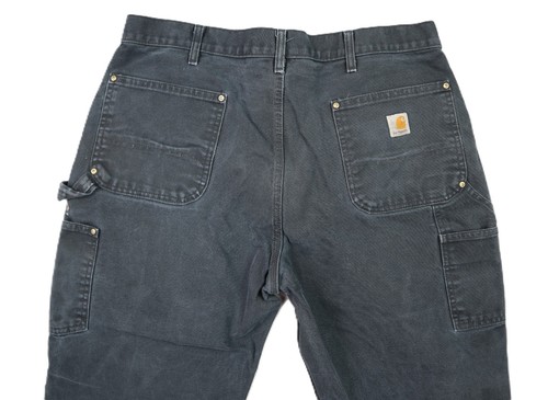 CARHARTT B01 US Men's 36 x 28 Black Duck Double Knee Utility Work Pants - Picture 8 of 8