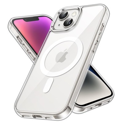 JETech Magnetic Case für iPhone 14 6,1 Zoll kompatibel mit MagSafe Clear