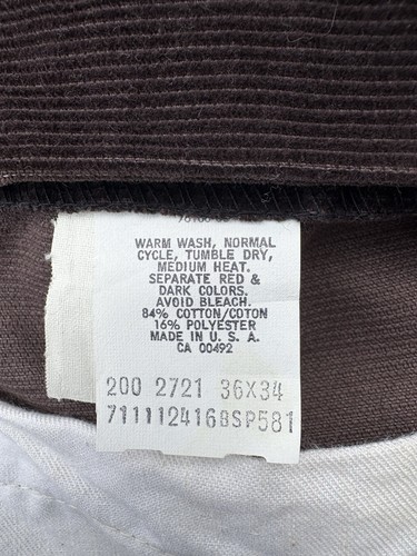 Vintage 70s USA Union Made Lee Brown Corduroy Pants 32W 34L, $40 - Photo 4