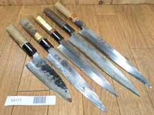 Japanese Chef's Kitchen Knife Set 5 Piece YANAGIBA DEBA from Japan XA171