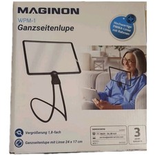MAGINON Ganzseitenlupe 1,8x Vergrößerung - Gr. 24 x 17 cm Lupe, Linse, Neu Ovp 