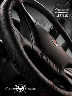 CUBIERTA VOLANTE CUERO PERFORADO NEGRO PARA SCANIA SERIE R 2016 - 2023 - Imagen 1 de 4