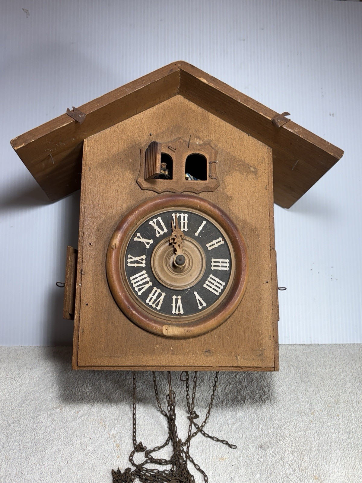 Cuckoo Clock - Musical For Rehab or Parts - Double Windows - Very Rare And Clean