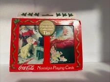 Coca-Cola Nostalgia Limited Edition 2 Playing Card Decks In A Collectible Tin