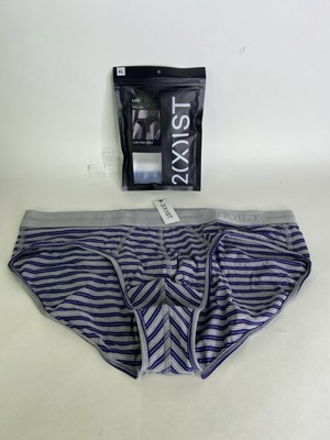 2xist Luxe Dream Low Rise Brief Underwear Multicolor Aura Striped Mens Size XL