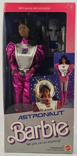Vintage 1985 Astronaut Barbie #1207 African American NRFB Mattel Space Career