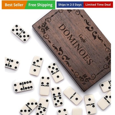 Dominoes Set for Adults, Double Six Dominos Set for Classic Board Games, 28 P...