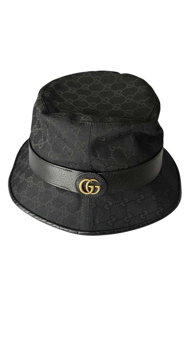 Gucci Black Nylon Bucket Rain Hat Web Stripe Logo Gucci Black Logo Stripe Bucket Hat Gucci main image 4