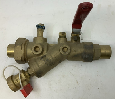 3/4'' combination ball valve, union, strainer, drain sweat connections.