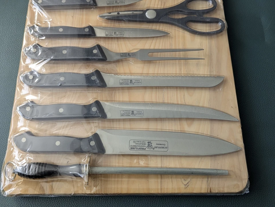 Scheffler Germany 11 teiliges Messerset mit Holzbrett - Bild 2 von 4