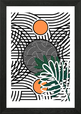 Abstrakte geometrische Kunst gerahmtes Wandbild Poster Leinwanddruck Bild