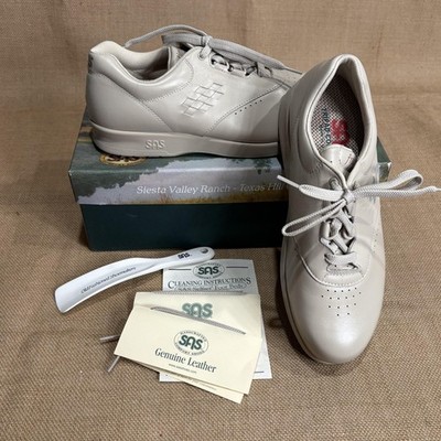 SAS Freetime Shoes Womens 8.5 M Bone Beige Leather Tripad Comfort Walking USA