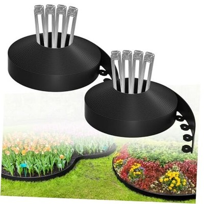 1.5  x 100  Landscape Edging Kit, Garden Edging Coil with 150 Pcs 100FT