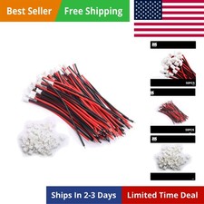 50 Sets Mini Micro JST 2.0 PH 2-Pin Connector Plug with Wires Cables 120MM