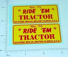 Pair Keystone Ride Em Tractor Sticker Set KY-018