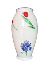FTD Floral Ceramic Vase Flower Vintage Home Decor 10"H Chipped Classic Simple