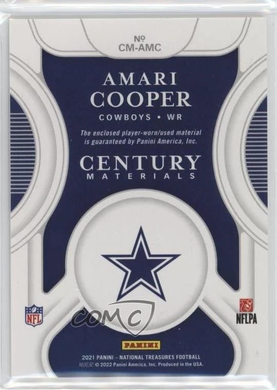 2021 Panini National Treasures Century Materials /99 Amari Cooper #CM-AMC - Image 2 of 2