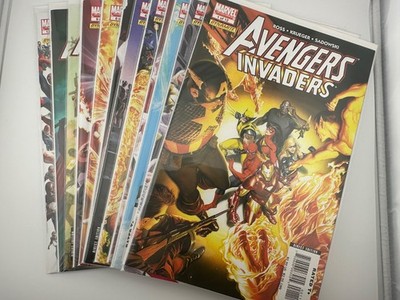 2008 AVENGERS INVADERS 1-12 MARVEL COMICs COMPLETE SET, ALEX ROSS COVERS
